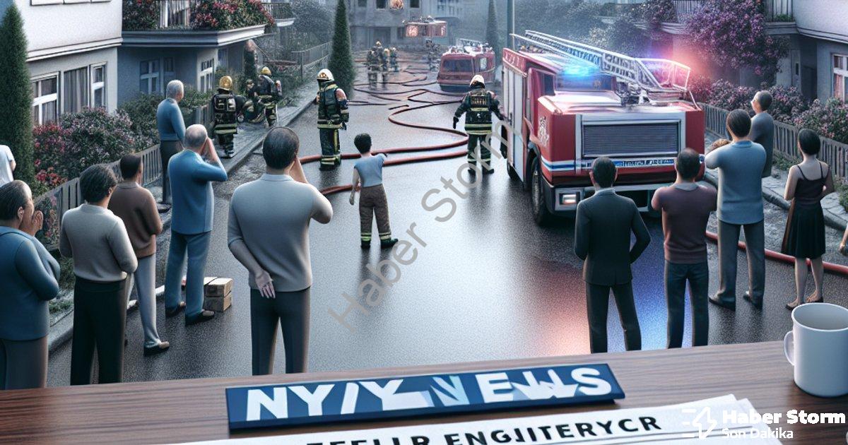 "Aydın Efeler'de Korkutan Yangın: Komşuların Dikkati Faciayı Önledi" başlıklı haber için fotorealist