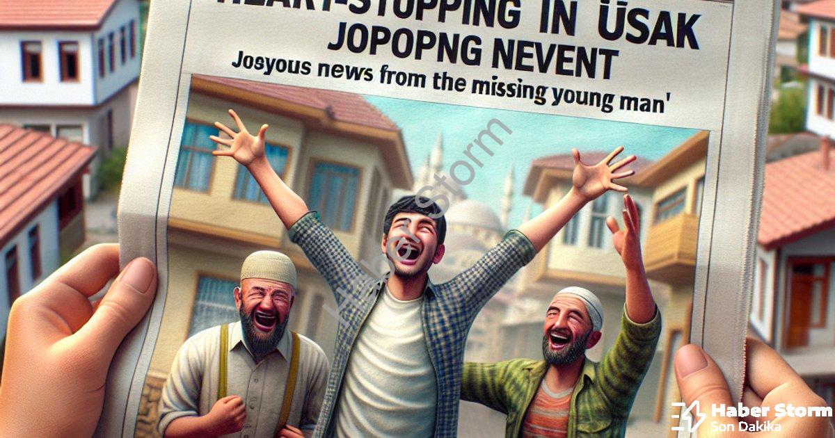 "Uşak'ta Yürekleri Ağza Getiren Olay: Kayıp Gençten Sevindirici Haber" başlıklı haber için fotoreali