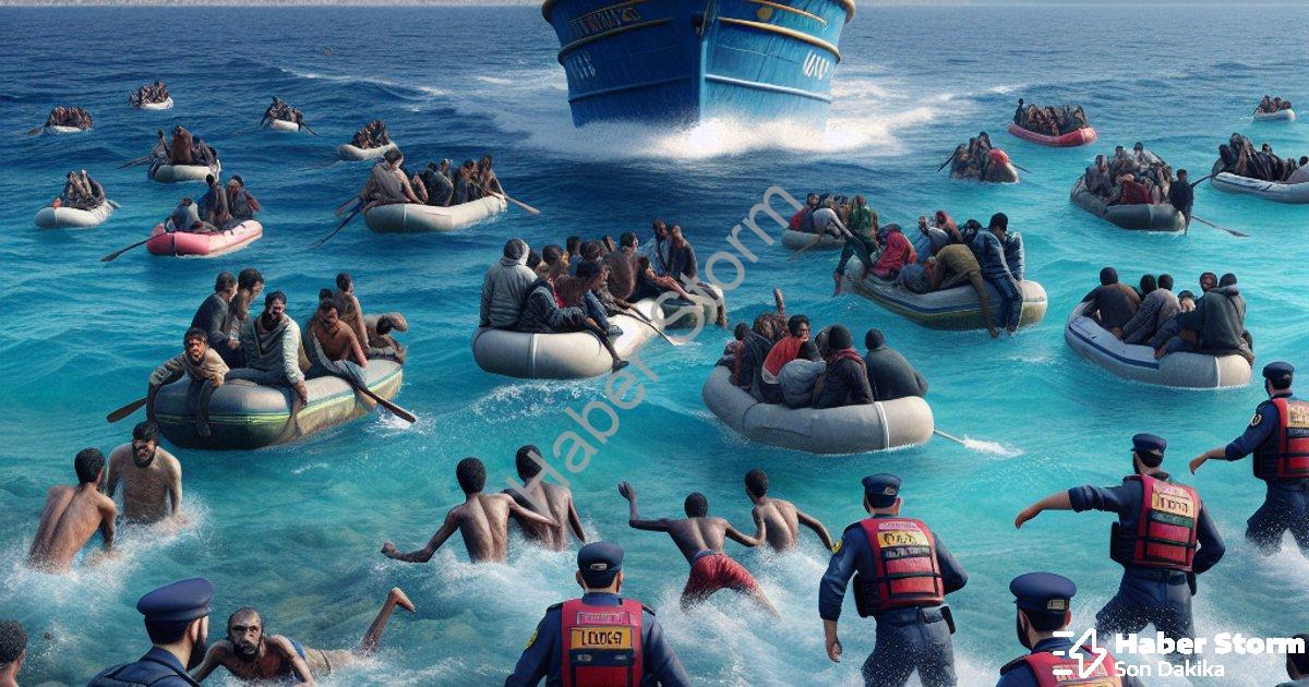 "İzmir Kıyılarında Yoğun Mesai: Sahil Güvenlik 120 Göçmene Müdahale Etti" başlıklı haber için fotore