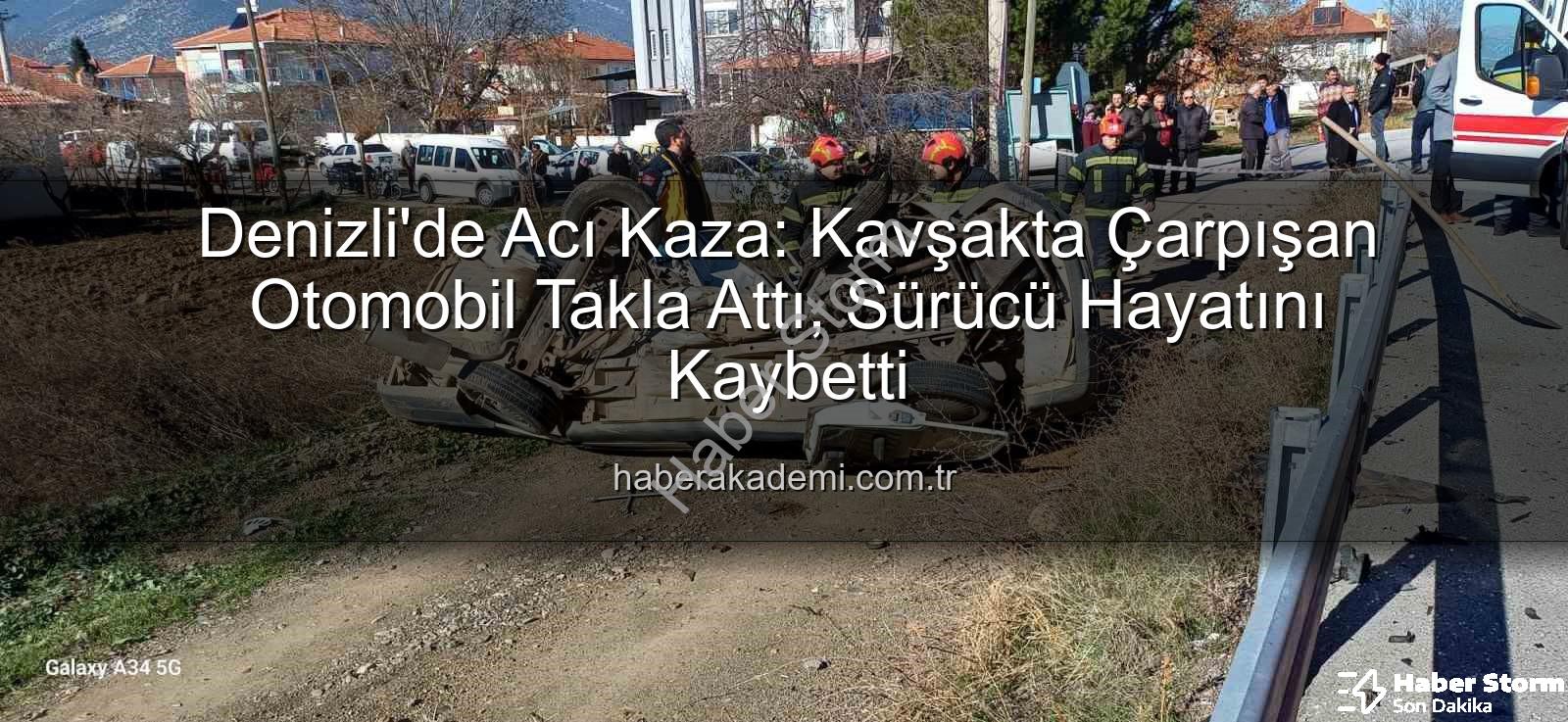 Denizli trafik kazası - Denizli'de Acı Kaza: Kavşakta Çarpışan Otomobilde Yaşlı Sürücü Hayatını Kaybetti