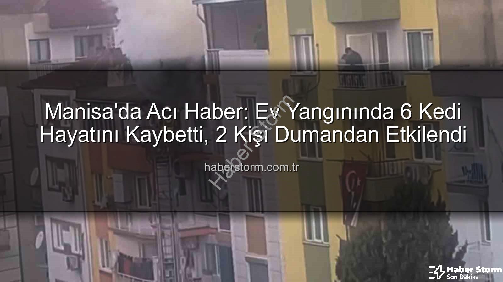 Manisa ev yangını - Manisa'da Acı Haber: Ev Yangınında 6 Kedi Hayatını Kaybetti, 2 Kişi Dumandan Etkilendi