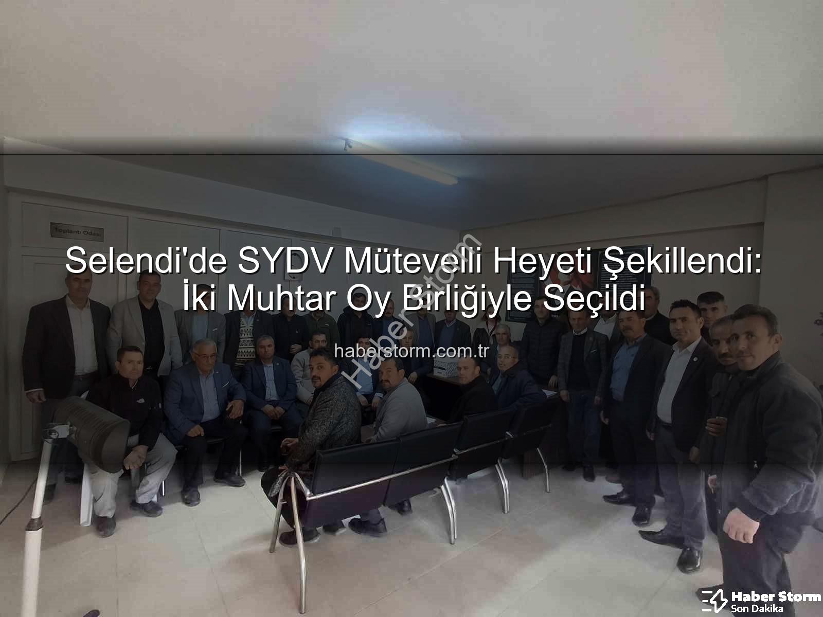 Selendi SYDV - Selendi'de SYDV Mütevelli Heyeti Şekillendi: İki Muhtar Oy Birliğiyle Seçildi